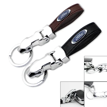 

1pcs Metal Leopard Head Key Chains Holder Car Badge Keyring KeyChain For Fords Focus 2 3 1 MK2 MK3 MK1 Fusion Accessories