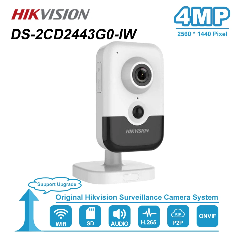  Hikvision 4MP Cube Wifi IP Camera With Audio PoE Onvif Outdoor Night Vision IR 10m CCTV Security Su - 33002958863