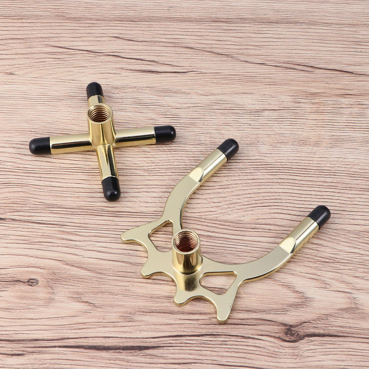 2 PCS Snooker Billiards Cue Racks Bridge Head Cross Holders Antlers Rod