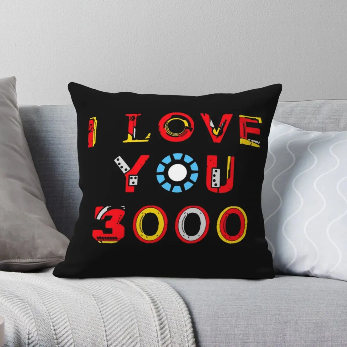 

I Love You 3000 V2 Square Pillowcase Polyester Linen Velvet Printed Zip Decor Pillow Case Sofa Cushion Cover