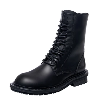 

Women's short boots boots plus velvet cross straps autumn and winter leather flat bottom ladies motorcycle boots plus size 2020