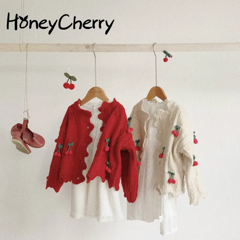 

Autumn Girls'cardigan Children's Wear Knitted Sweater New Style Children's Jacket Baby Jacket Tide sweaters
