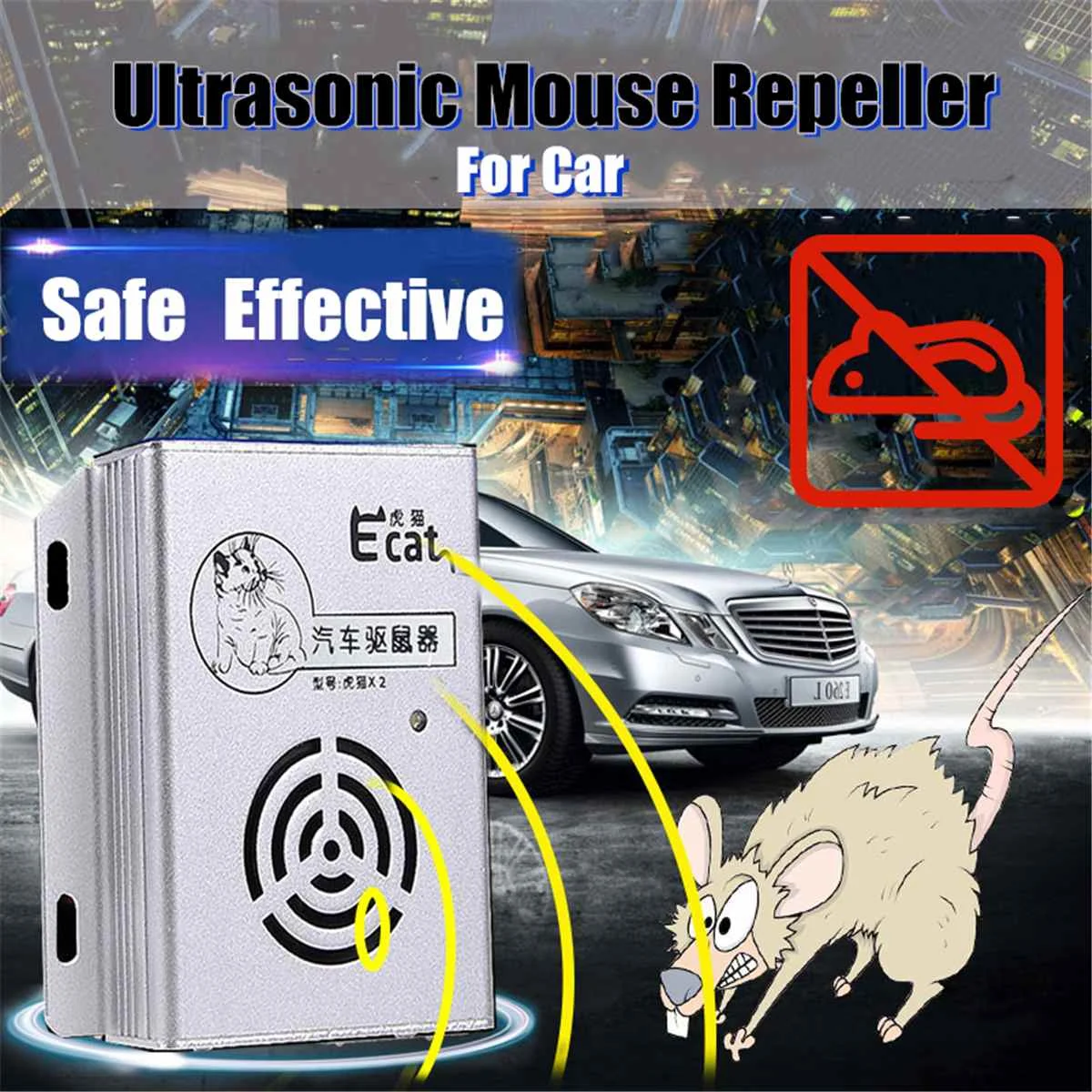 

12V Car Rat Repeller Rodent Repellent Ultrasonic Electronic Cat Car Rodent Control Rodent Killing And Rat Catching For Car House
