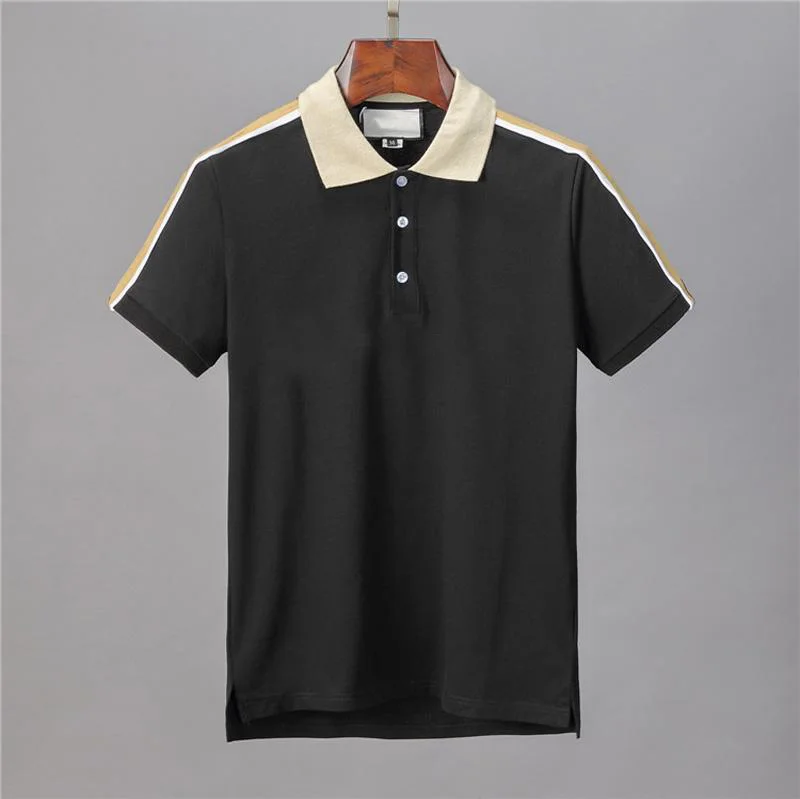 Polo de algodón de manga corta para hombre, camiseta informal con estampado de diseñador, transpirable, de marca, para verano, 2021