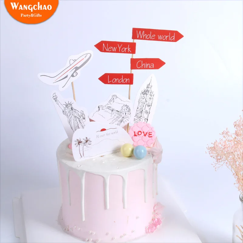 Decoration De Gateau A Theme I M Go To Travel Fournitures De Decoration De Gateau Pour Anniversaire Cadeaux Pour Adultes Et Enfants Aliexpress