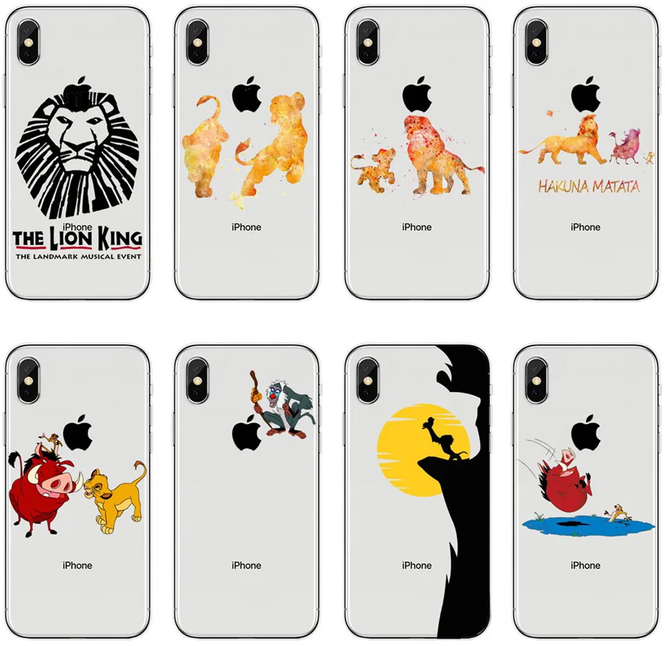 Мягкий ТПУ чехол для iPhone X 10 XR XS MAX Lion King Simba гибкий силиконовый 6 6S 7 8 Plus |