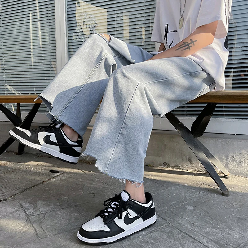 summer thin design of fat mm holed pants for men jeans hip hop streetwear denim hiphop street wear Genuine Limited Low price | Мужская