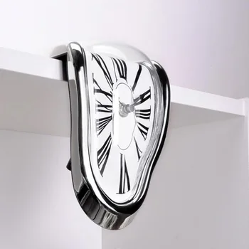 

Melting Distorted Wall Clock Novel Surreal Wall Clock Surrealist Table Shelf Desk Fashion Wall Watch Decoration Gift Home Garden