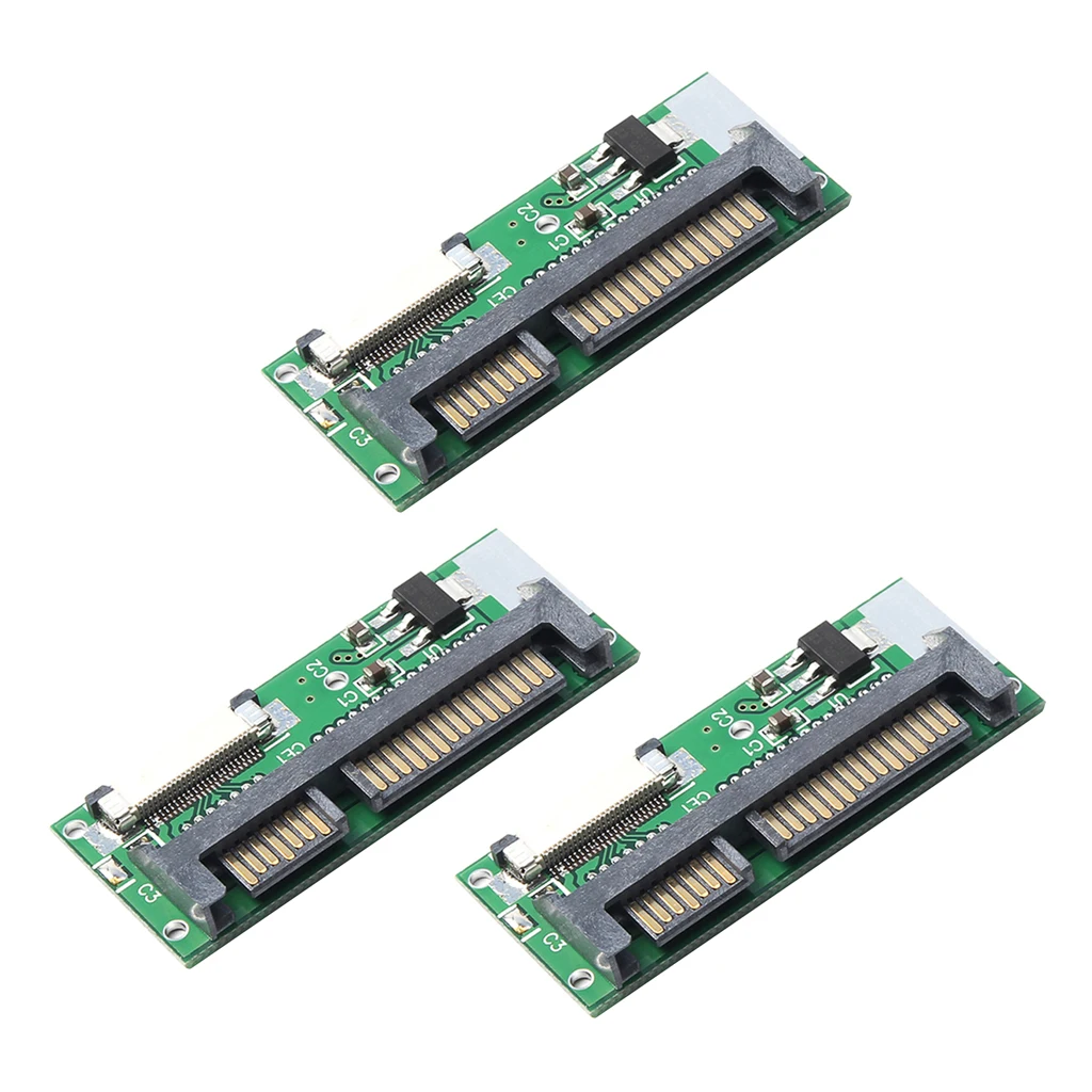 3 Pieces SATA Adapter Card, 1.8inch LIF to 2.5inch SATA 24Pin ZIF to 22Pin SATA Converter Adapter Card, No Capacity Limit