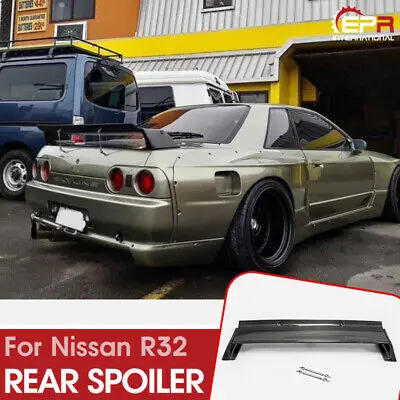 

Car accessories For Nissan R32 Skyline GTR RB Style Carbon Fiber Rear Spoiler Wing Exterior Body kit (Include support rod)