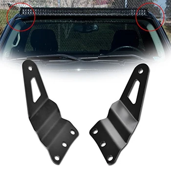 

Roof Upper Windshield A-Pillar Mount Rack Brackets Kit for 54 Inch Curved Light Bar for 99-07 Chevy Silverado, GMC Sierra 1500/2