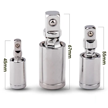 

Universal Socket Free Rotating Joint Ratchet Angle Extension Bar Adapter 1/2inch 1/4inch 3/8inch JDH99
