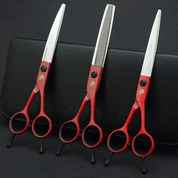 

7" Pet Straight & Thinning & Down Curved Scissors Pet Dog Gromming Scissors Pet Cutting Scissors for Dog Animals Stainless Steel