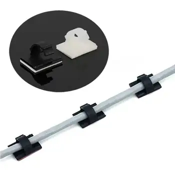 

High Quality Vehicle Cable Clamp Sticker Self-Adhesive Cable Clips Organizer Cord Wire Holder for Car Office and Houshold
