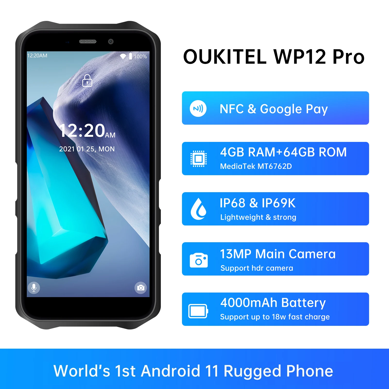 OUKITEL WP12 Pro 本体 Amazon | OUKITEL WP12 Pro SIMフリー スマホ 本体 Android 11