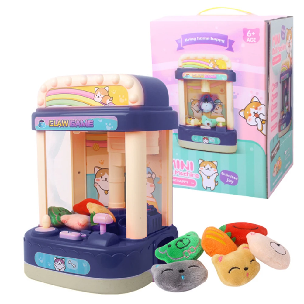 

Kids Electric Mini Catching Doll Machine Play House Children's Clip Doll with Light Music Educational Toy