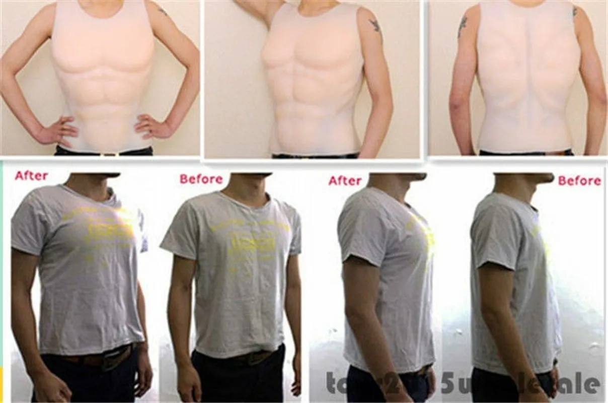 

Handmade Cosplay Hunk Chest Muscle Man Silicone Fake Chest Muscle Pecloralis Mens Bodysuit Shaper Dress Hot Top Selling Product