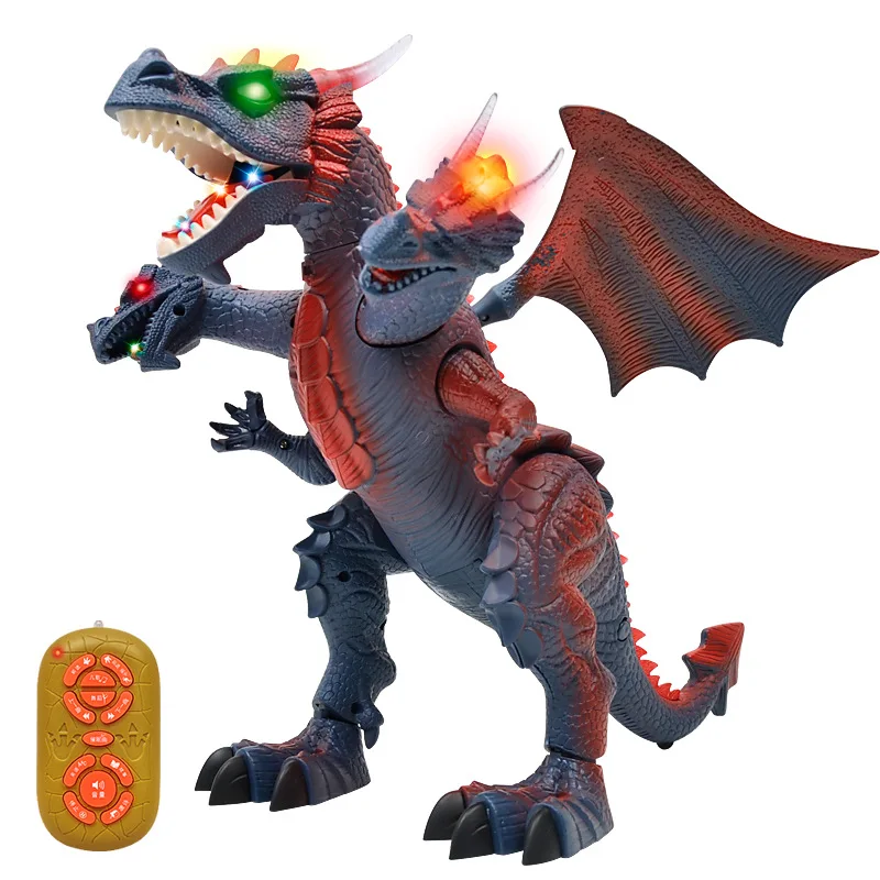 

Remote Control Electric Dinosaur Toy Model Will Walk Sound Making Early Childhood Educational Smart a Dragon with Three Heads CH