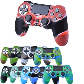 

OLLIVAN Soft Silicon Case Cover For PS4 Controller Camouflage Cases For Playstation 4 Gampad Protection Cover For PS4 Anti-knock