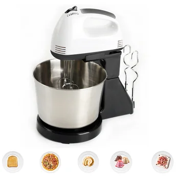 

200W Electric Food Mixer Table &Stand Cake Dough Mixer Handheld Egg Beater Baking Whipping Cream Machine 7 Speed