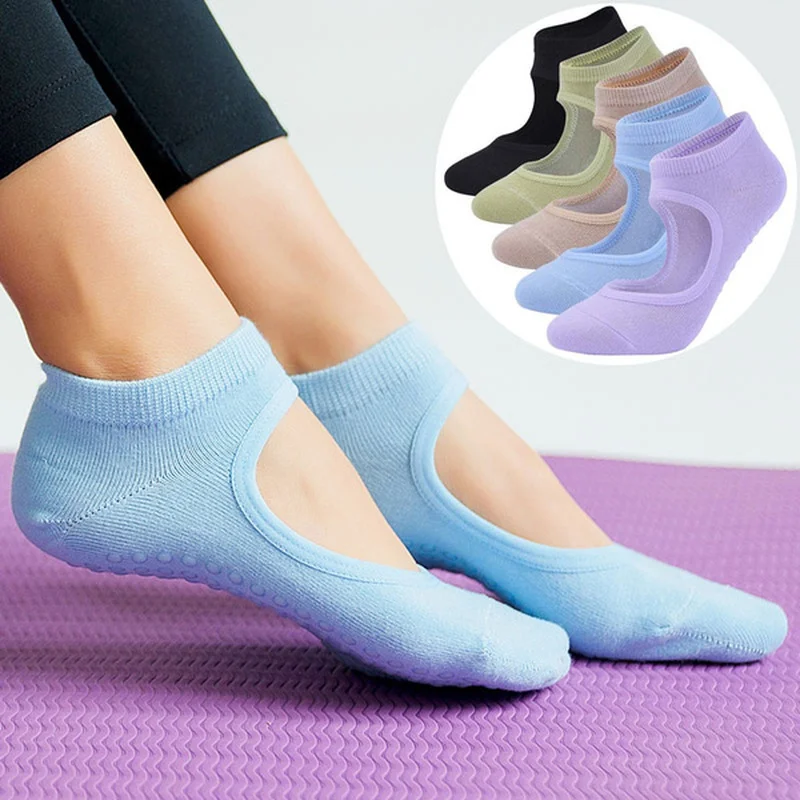 New Fashion Gradient Color Short Yoga Socks Pilates Socks Indoor Non-slip  Five-toe Socks Floor Socks Sports Fitness Dance Socks - AliExpress