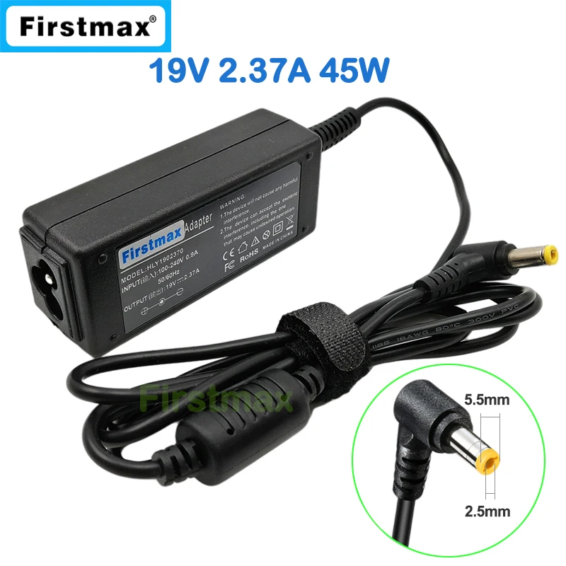 

19V 2.37A 45W laptop AC power adapter charger for Toshiba Satellite Pro CL15-C1310 CL15T-B1204 L12-C M50DT-A NB10-A NB10t-A