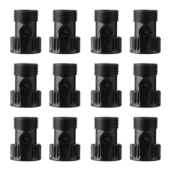 

12pcs Hose Shut Off Valve 3/4 Inch Flow Control Plastic Connection Valve US Plug