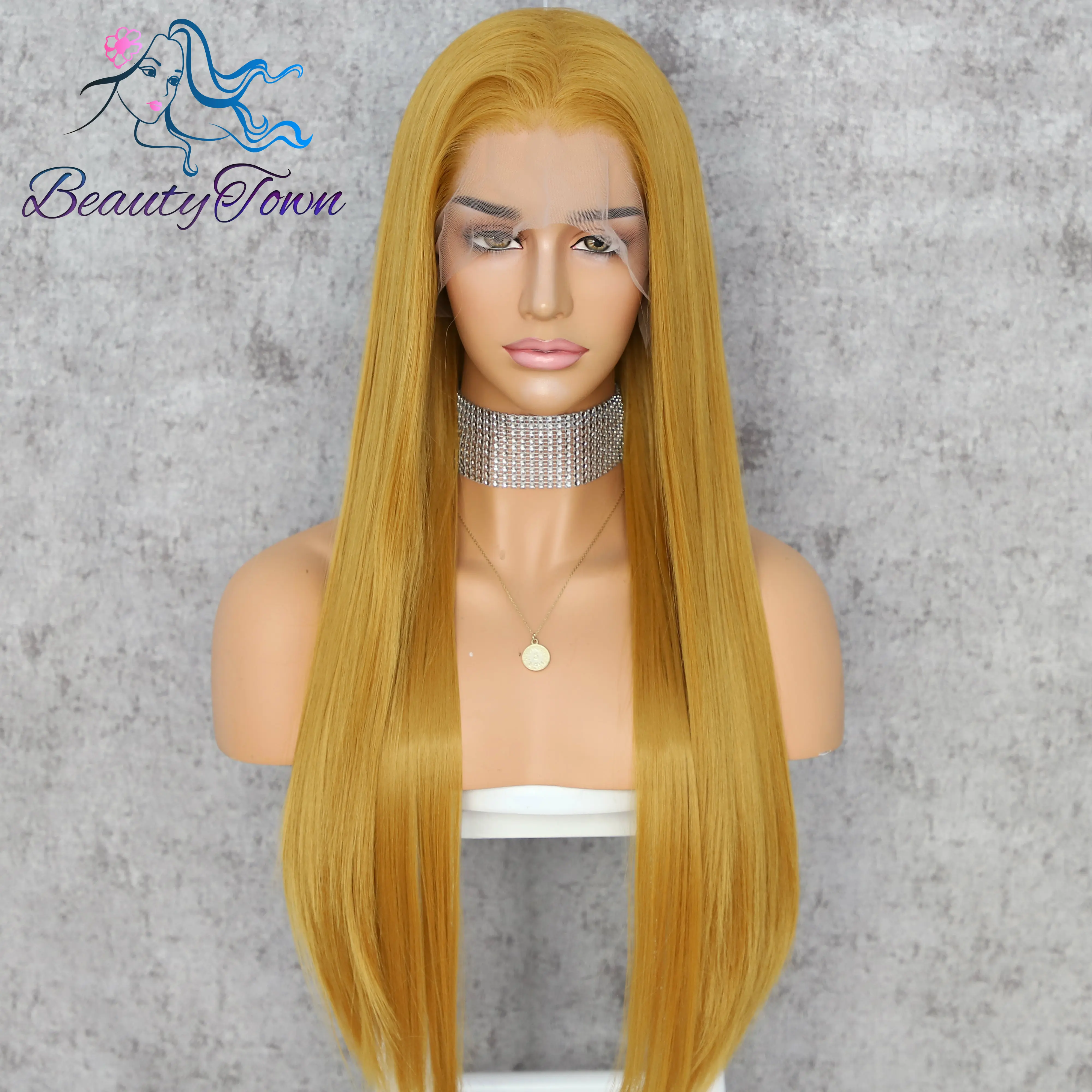 BeautyTown желтый 13x6 Количество кружева часть Futura термостойкие не запутывать каждый день свадебный макияж слой синтетические кружева передний парик