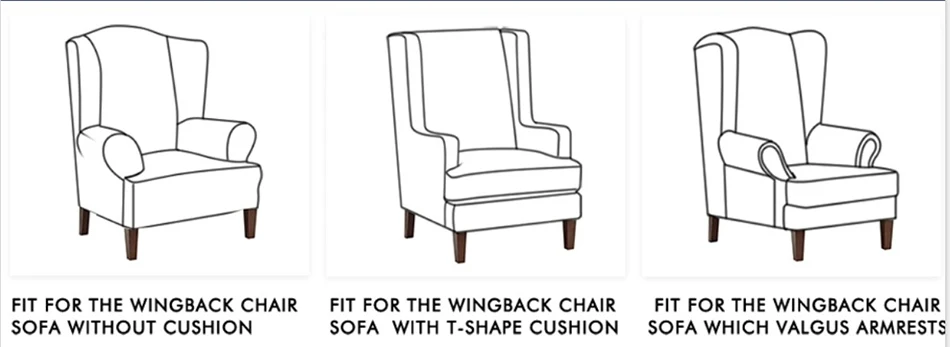 Sloping Arm Wing Back Jacquard Sofa Covers Chair Cover Elastic Armchair Wingback Chair Wing Back Stretch SlipCover Protector Sloping Arm Wing Back Jacquard Sofa Covers Chair Cover Elastic Armchair Wingback Chair Wing Back Stretch SlipCover Protector