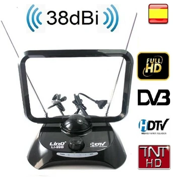 

Antena para tv televisor FULL HD UHF 38 DBi TV TDT DVB-T FILTRO LTE ACTIVA