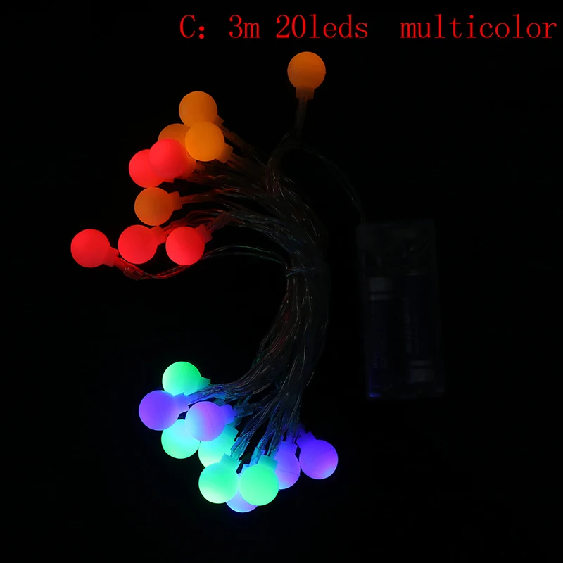 3m Multicolor 10LED 1,5 M 3M USB кабель с 20LED в виде шара пузыря гирлянды Батарея вспышки Фея лампа для отдыха на открытом воздухе для рождественских праздников домашний декор - Цвет: 3m Multicolor