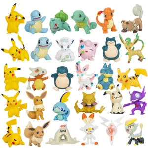 Figuras de acción de Pokémon para niños, muñecos de colección de mascotas de 3-7cm, Pikachu, Squirtle, Eevee, Abra, Scorbunny, Charizard, regalo de Navidad