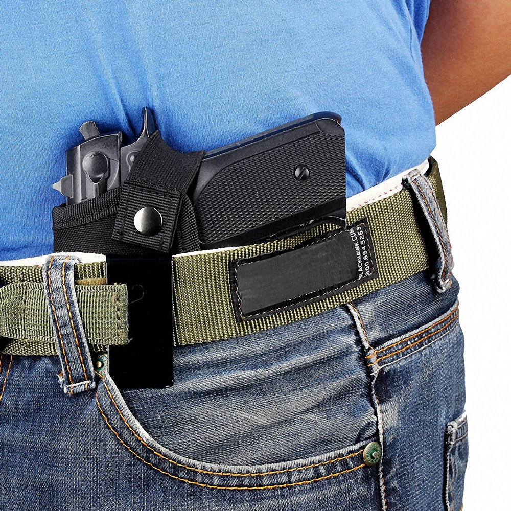 Universal Tactical Gun Holster Concealed Carry Holsters Belt Metal Clip IWB OWB Holster Airsoft Gun Bag for All Size Handguns