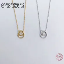 Женское колье с двойным кольцом OBEAR чокер из стерлингового
