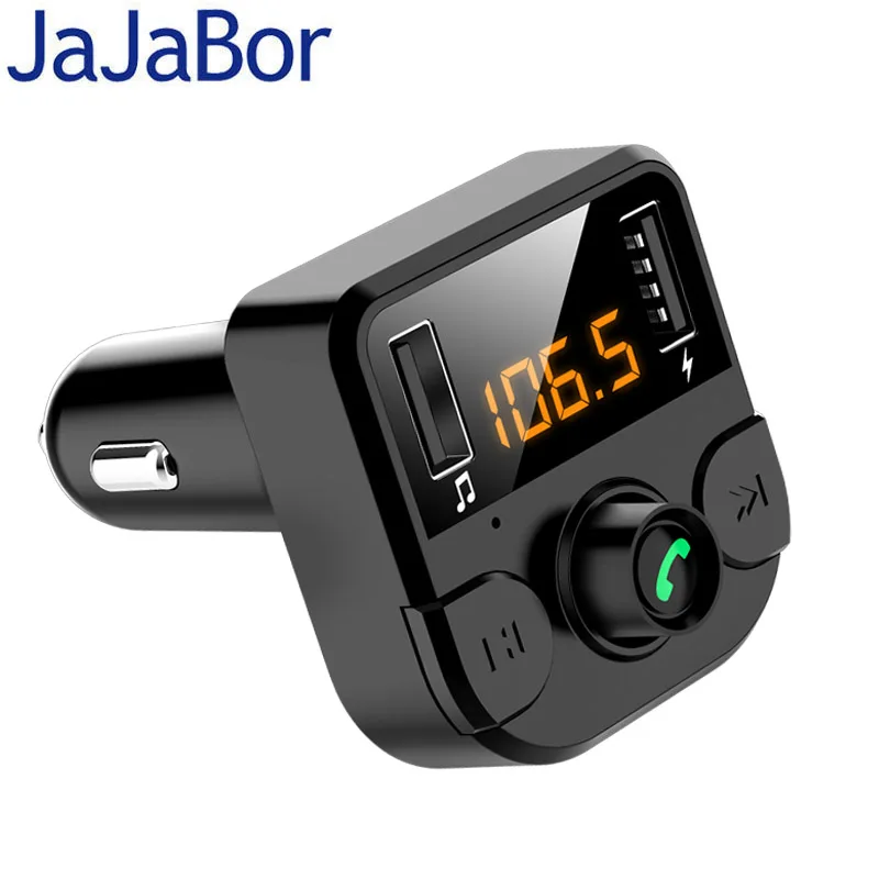 

JaJaBor FM Transmitter FM Modulator Bluetooth Car Kit MP3 Music Player Bluetooth 5.0 Handsfree Calling Dual USB Car Charger