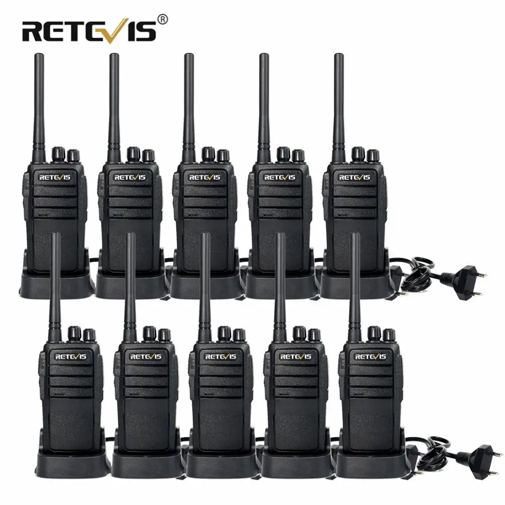Оптовая продажа Прочных раций 10 шт. Retevis RT21 2 5 Вт Диапазон 1 3 км шифрование шифрования для