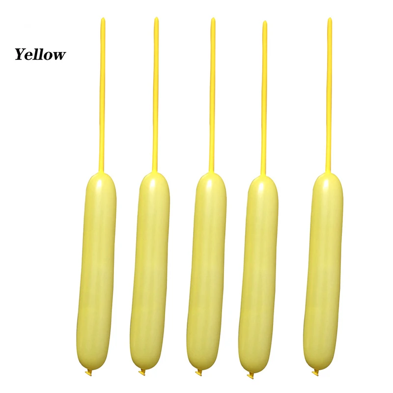 yellow 90 шт. металлические длинные полосы латексные шары животные цветок твист Связывание Волшебные длинные шарики для День Рождения вечерние принадлежности детские игрушки подарок - Цвет: yellow