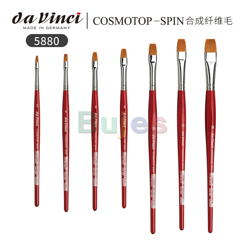 Da Vinci Cosmotop Spin Watercolor Brush Travel Round – Greenleaf & Blueberry