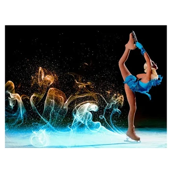 

Diy Diamond Painting figure skating girl Diamond Embroidery Round drill mosaic Paintings by Number wall sticker