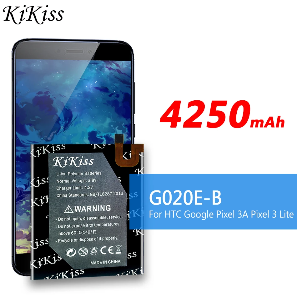 Kikiss High Capacity 4250mah G020eb Replacement Battery For Htc Google Pixel 3a Pixel 3lite