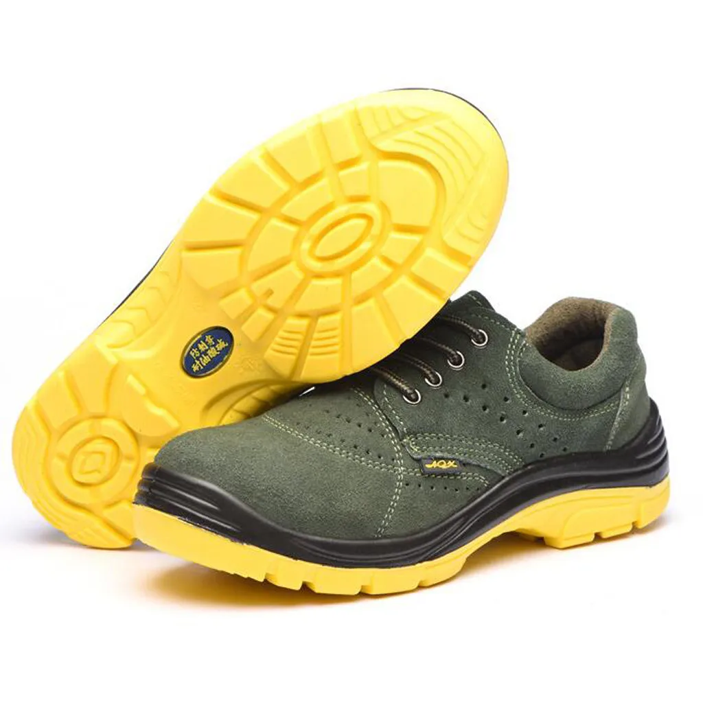 

Non-slip Men's Steel Anti-Smashing Sneakers Breathable Thick Wear Resistant Safety Work Winter Outdoor Shoes sapato masculino