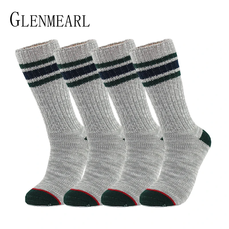 4 пары мужские носки в полоску на осень/зиму | Мужская одежда