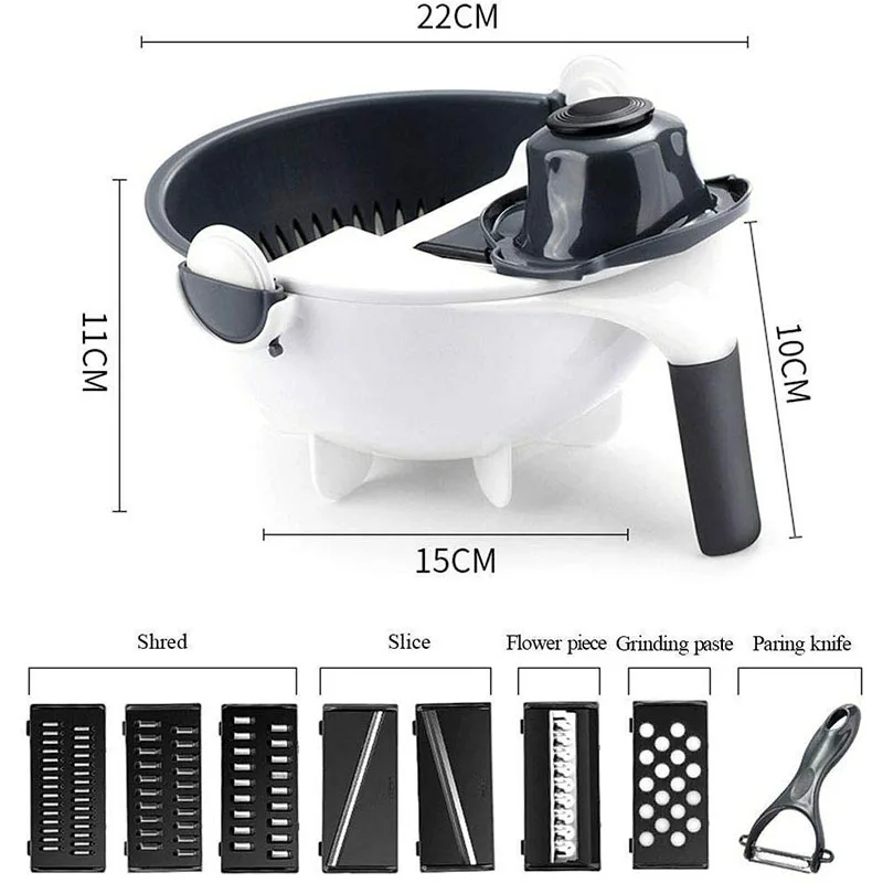 Vegetable Cutter, 2L Capacity Rotary