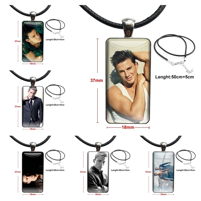 Channing Tatum-collar de moda para niñas, Gargantilla de forma rectangular hecha a mano,