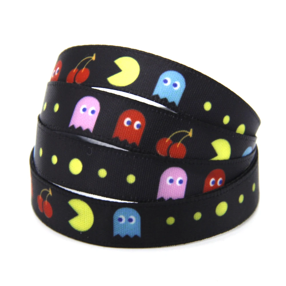 Multi Sized Game Printed Grosgrain Ribbon Polka For Cartoon Character Party DIY Hair Bow Decoration Accessories 5 Yards ribbon decoration,ribbon supplies,grosgrain ribbon,sewing ribbon