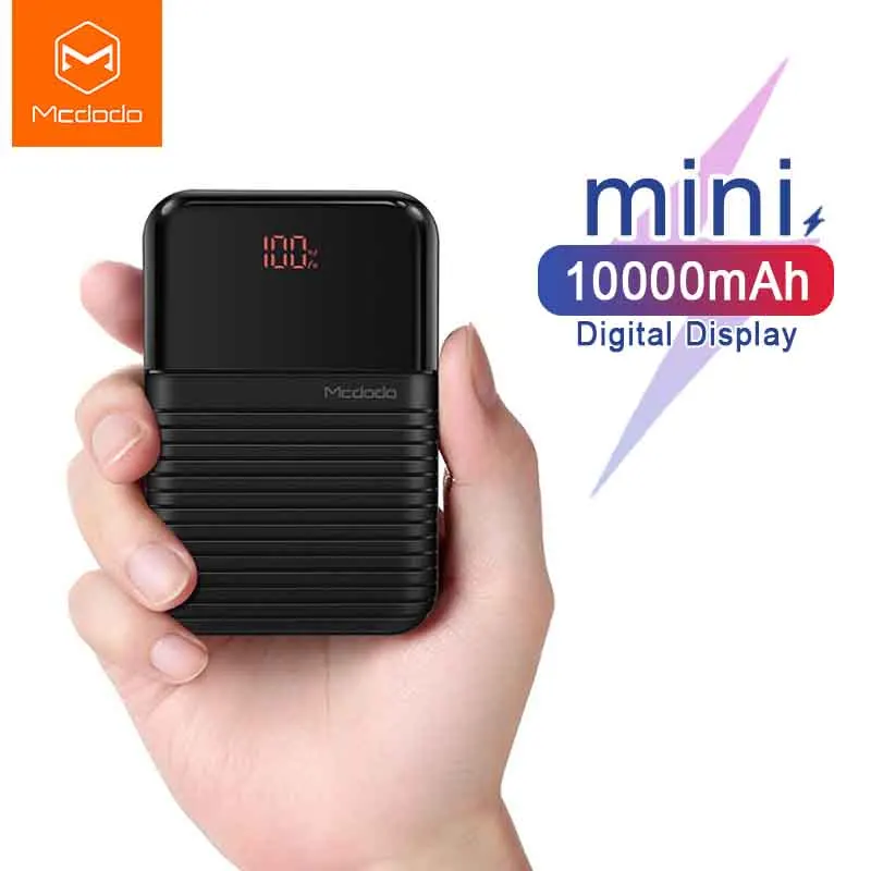 Mcdodo Mini power Bank 10000 мАч для Xiaomi Pover Bank портативное Внешнее зарядное устройство для телефона для IPhone X huawei P20 PoverBank