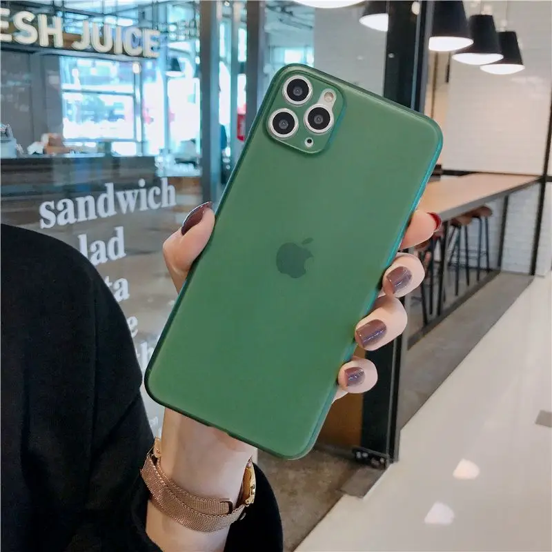 Высококачественный Ультратонкий чехол 0 3 мм для iphone 11 Pro MAX 6 6s 7 8 X XR XS чехлы Mattle из