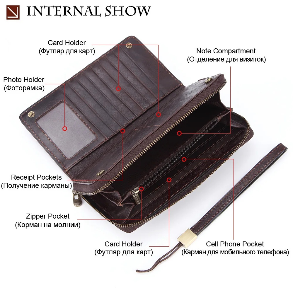 Натуральная кожа, кошелек, много функций, мобильный телефон, слой Баотоу, Воловья кожа, Мужской Длинный кошелек, ручная посылка, мужской дизайн