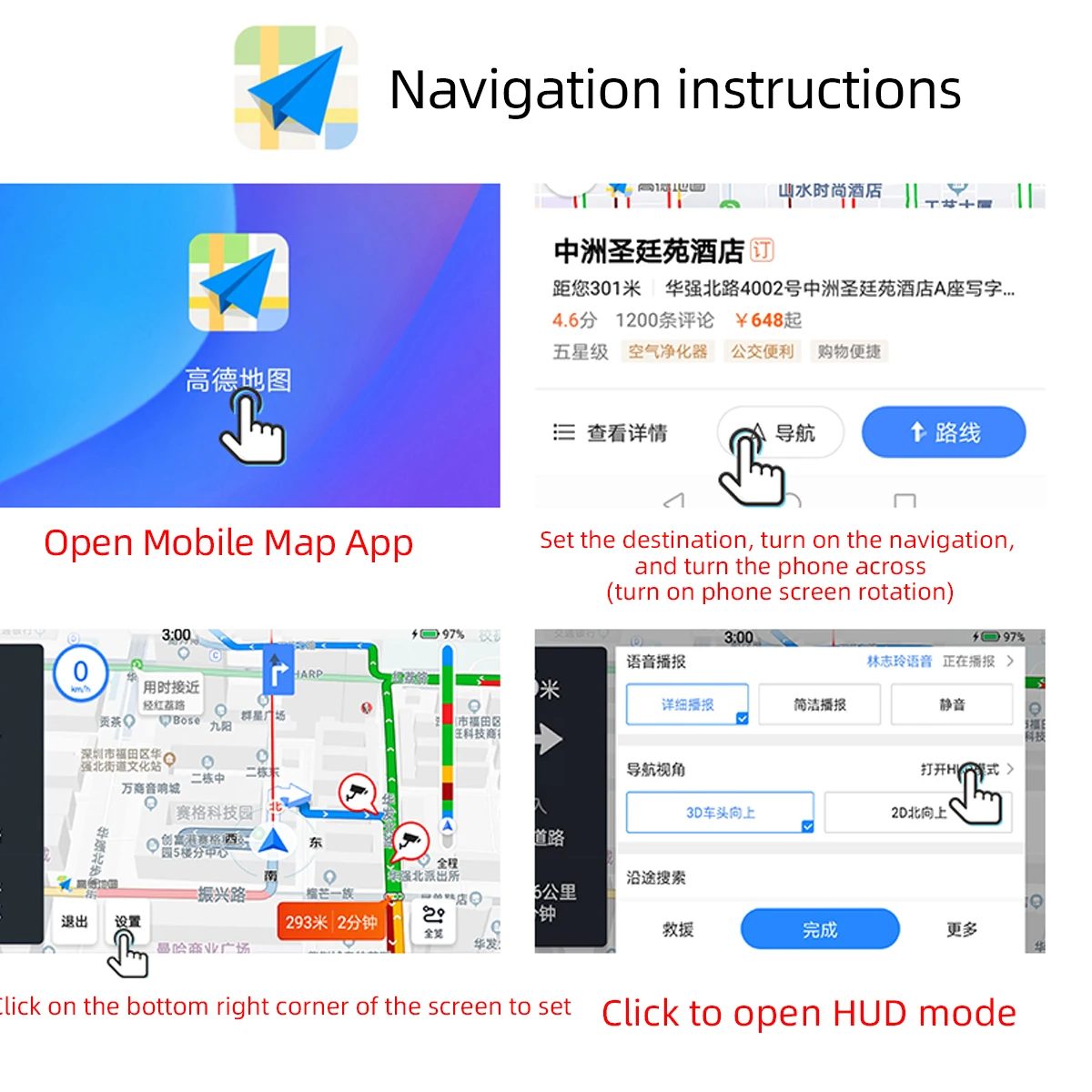 phone stand holder ANKNDO HUD Display Car Navigation Head-Up Projector Mobile Phone Holder Qi Wireless Charger Car Bracket Screen Reflection Stand cell phone stand