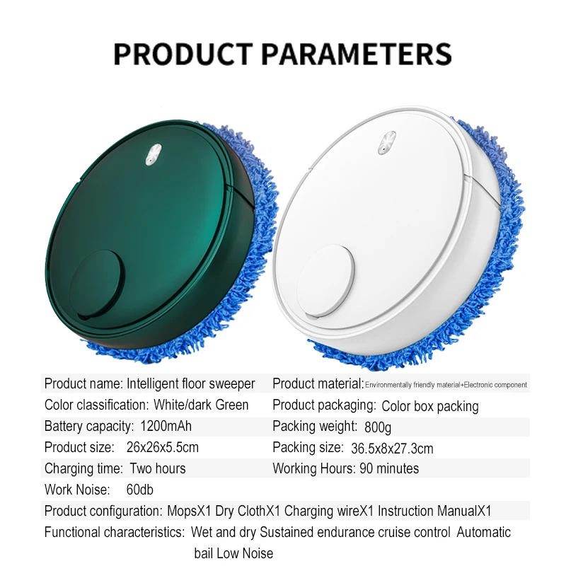 US $25.89 Automatic Robot Vacuum Cleaner MultiFunction Cleaning Machine Mop Dust Cleaner UV Sterilization Household Robot Cleaner